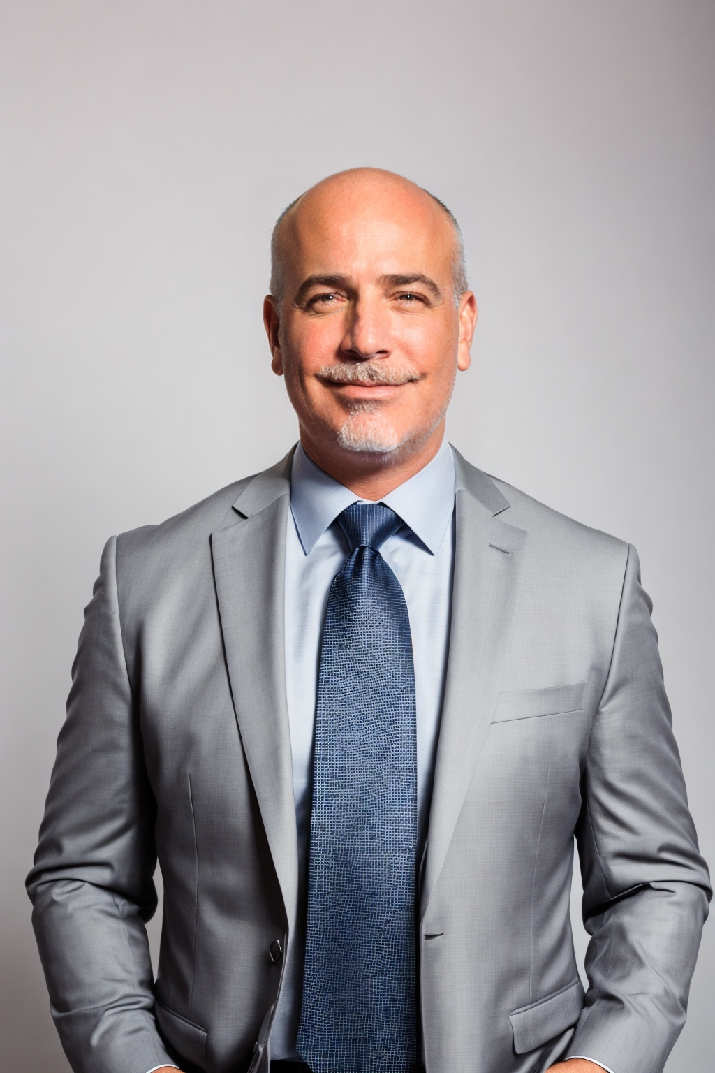 Randy Goldberg, President & CEO of The STO Foundation, formal studio headshot in gray suit jacket