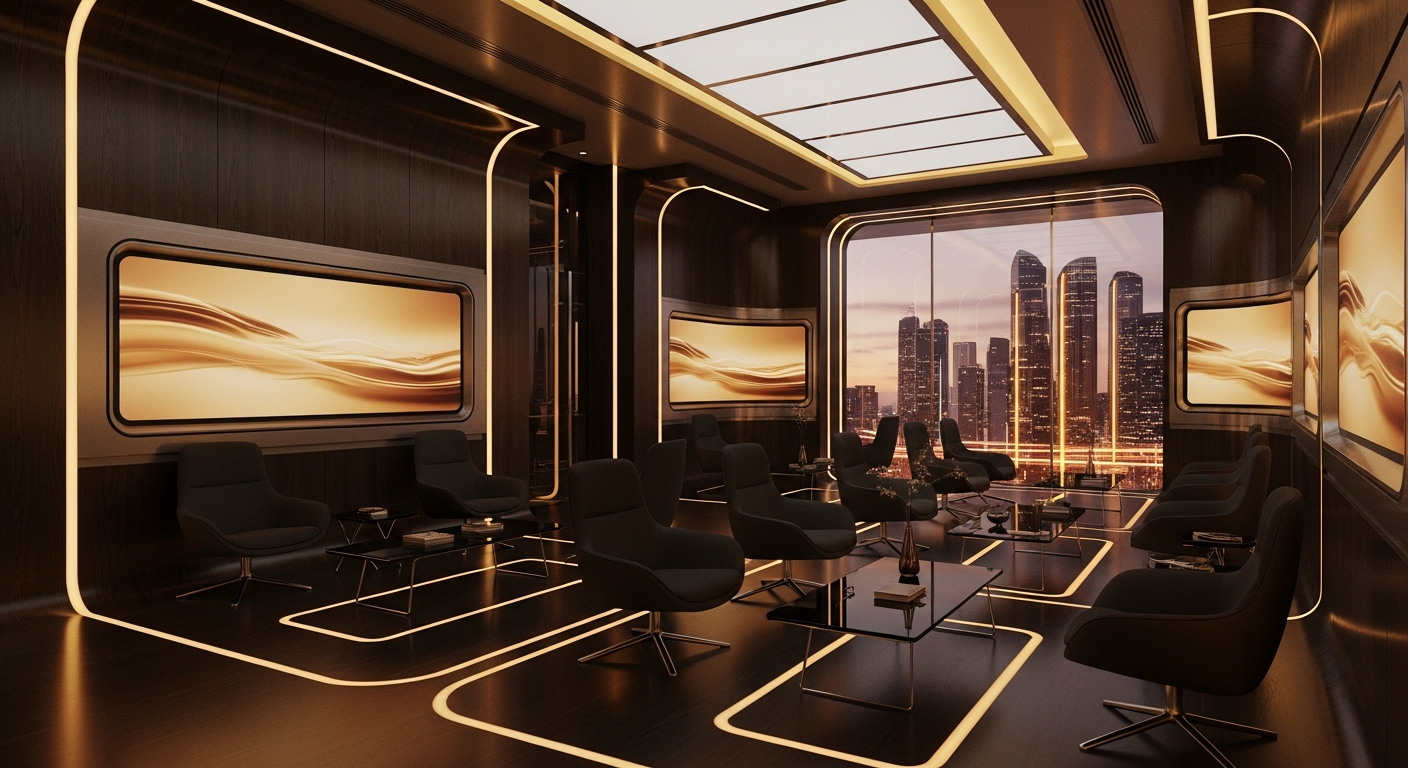 Recepción clínica futurista