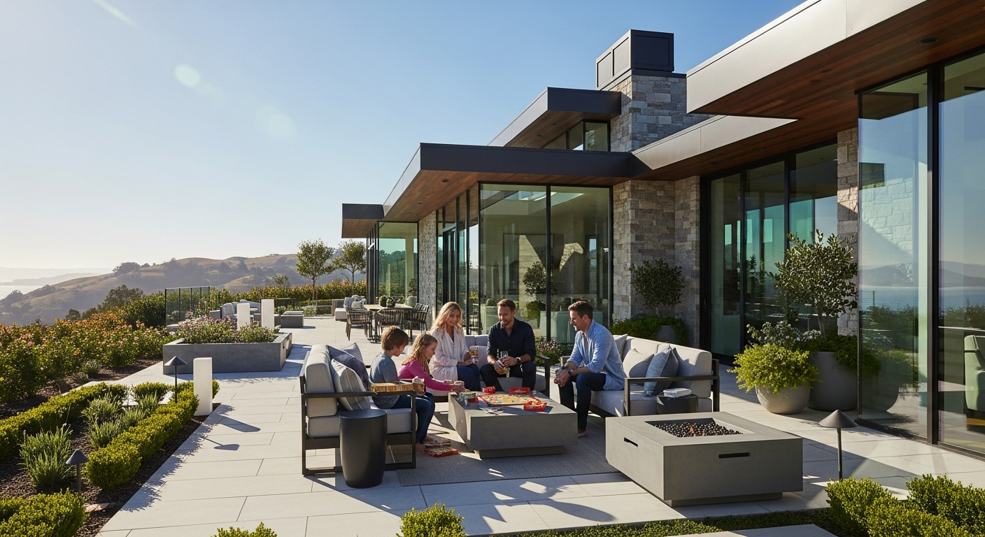 Family enjoying a pest-free Bay Area home