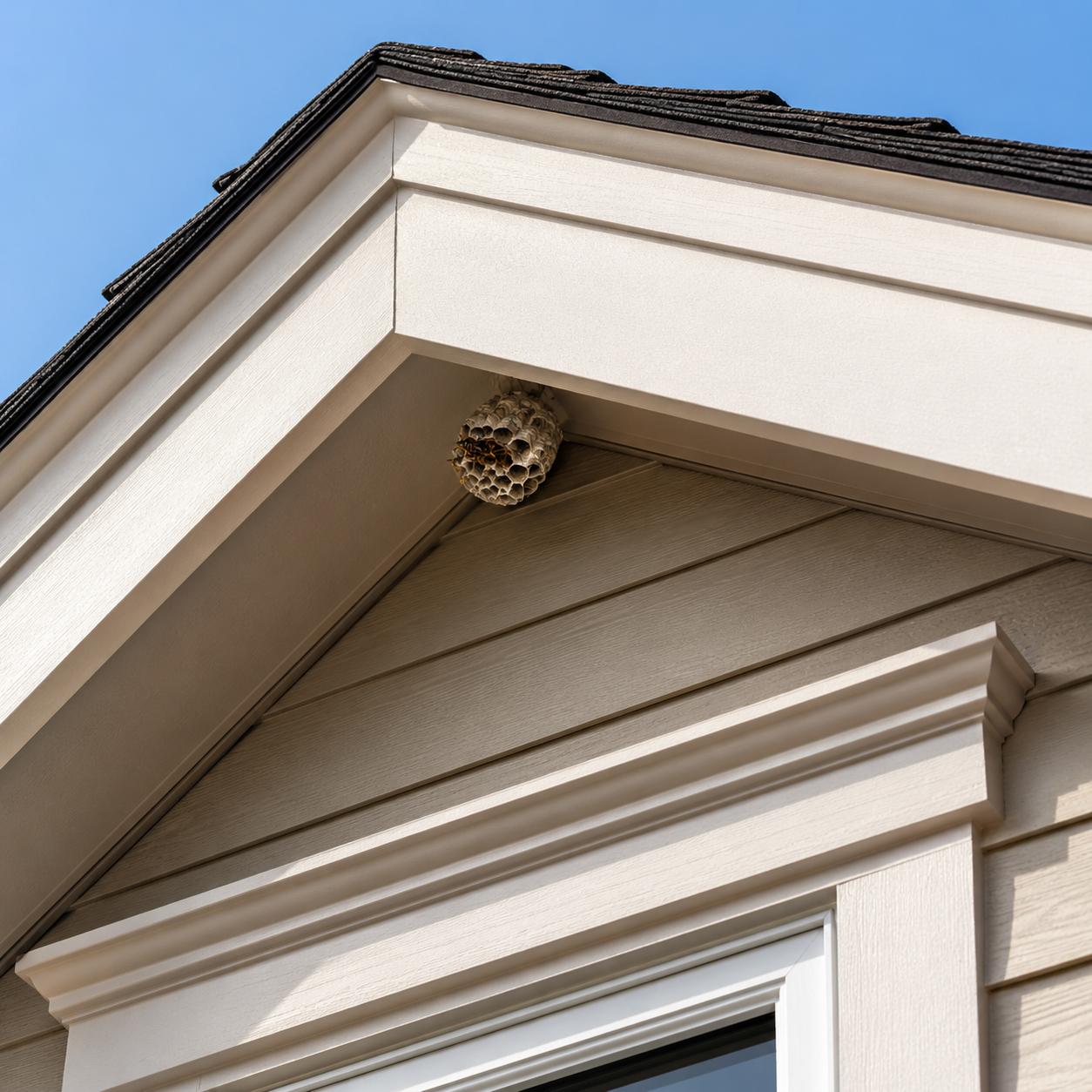 Paper nest under roofline