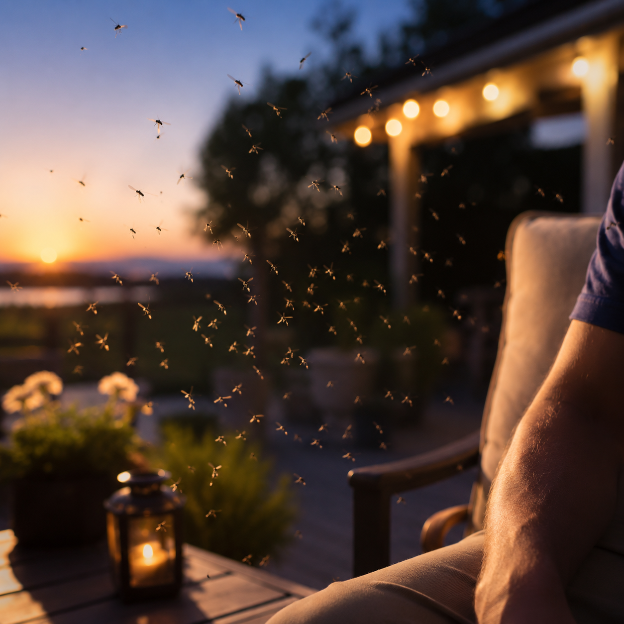 Bugs at dusk