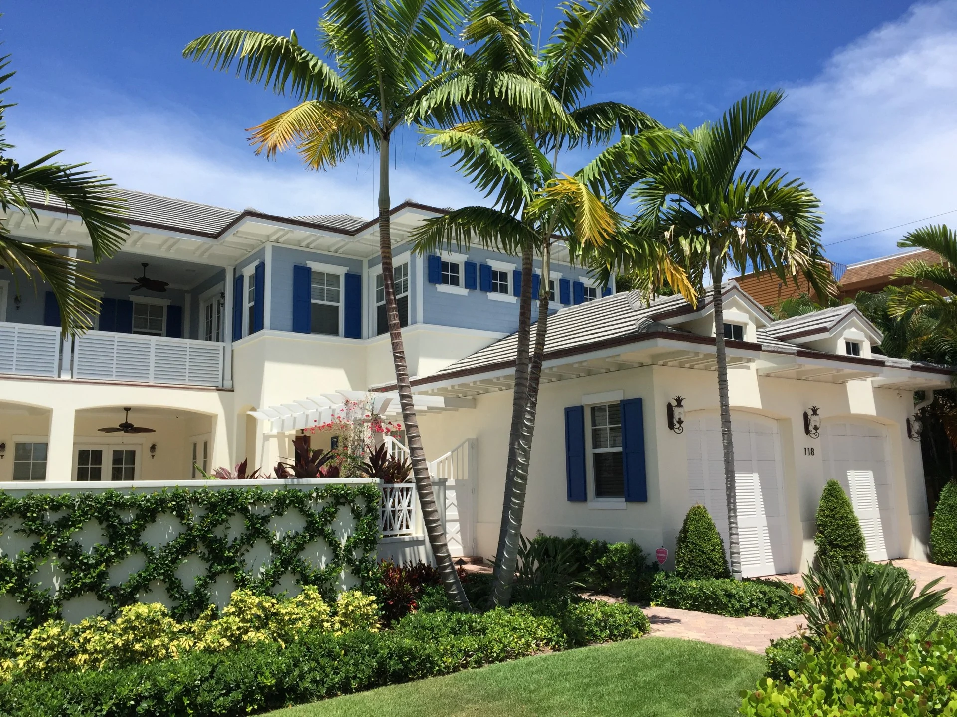 Storm shutter installation on a home