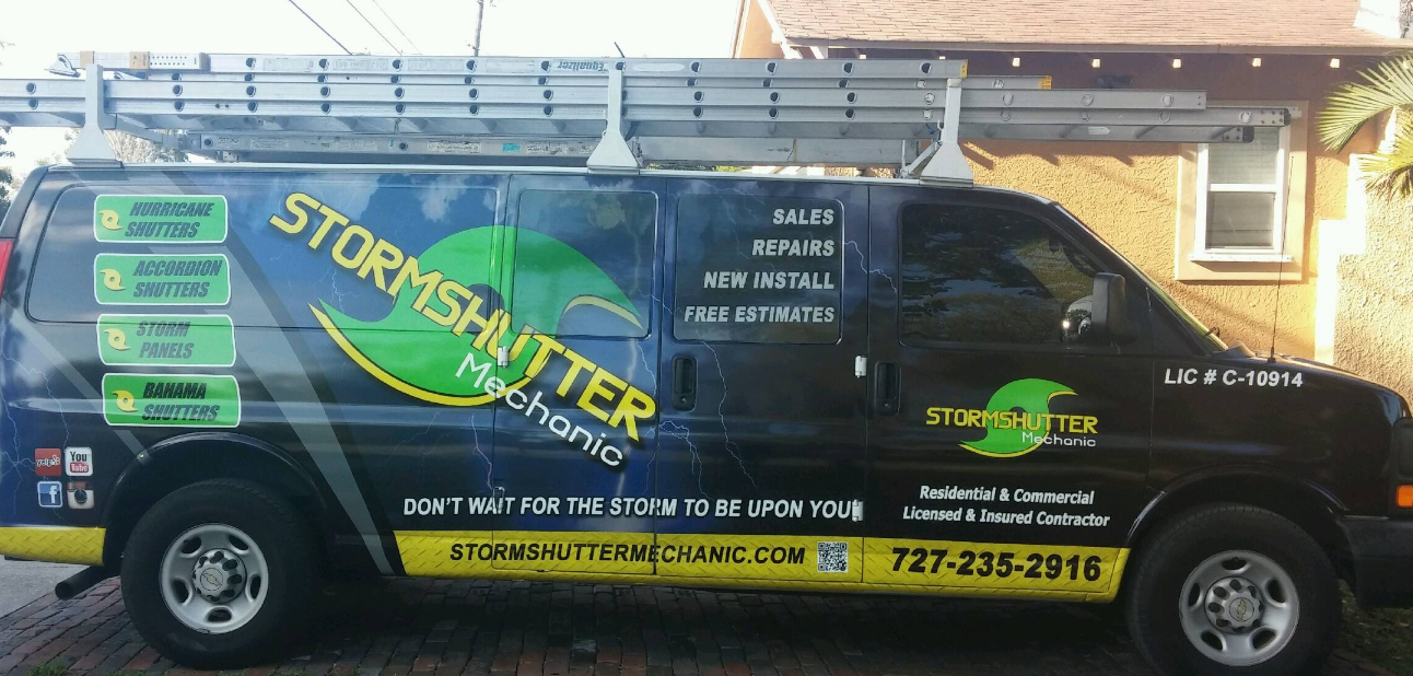 Storm Shutter Mechanic Van