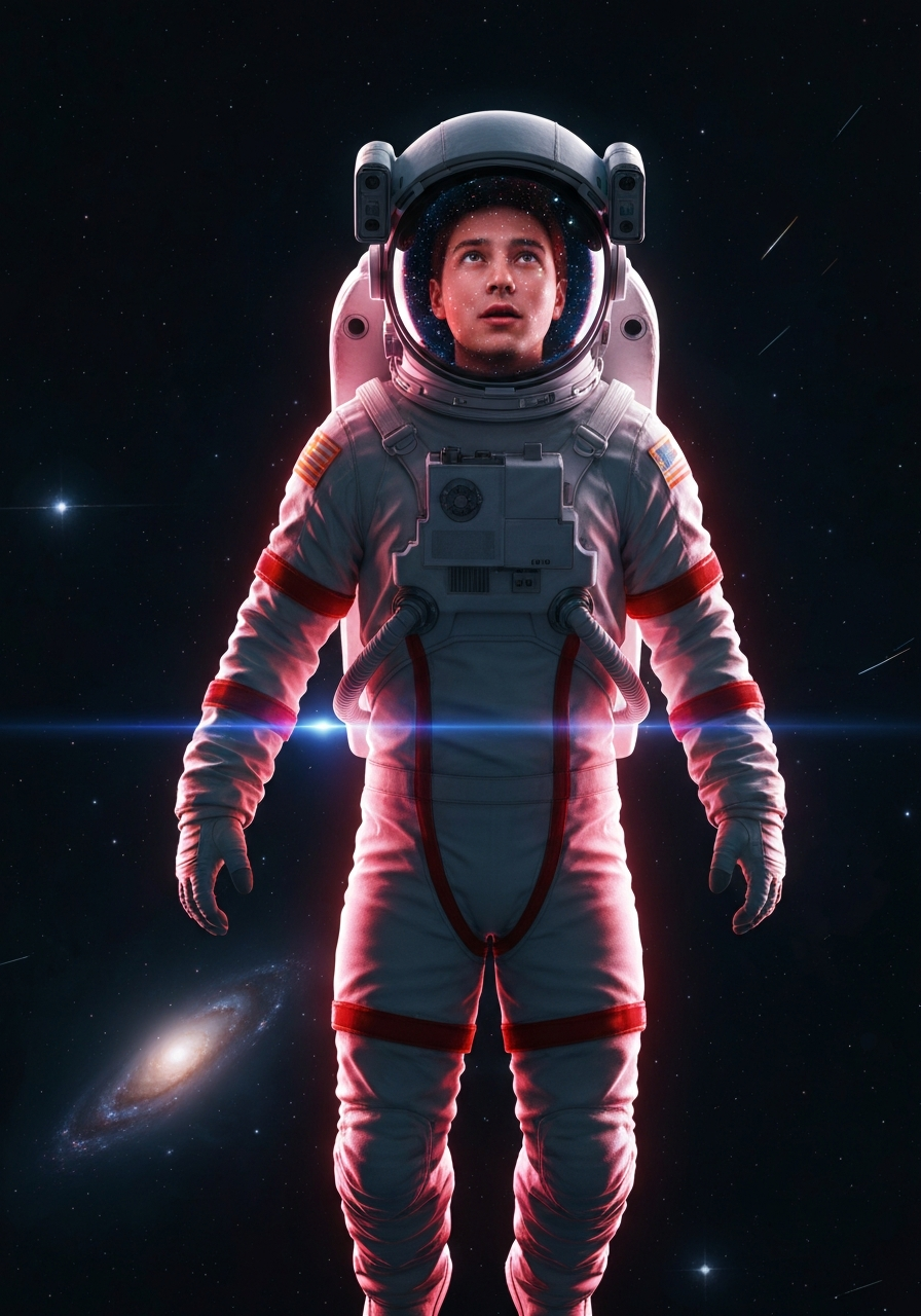 Astronauta flutuando no espaço