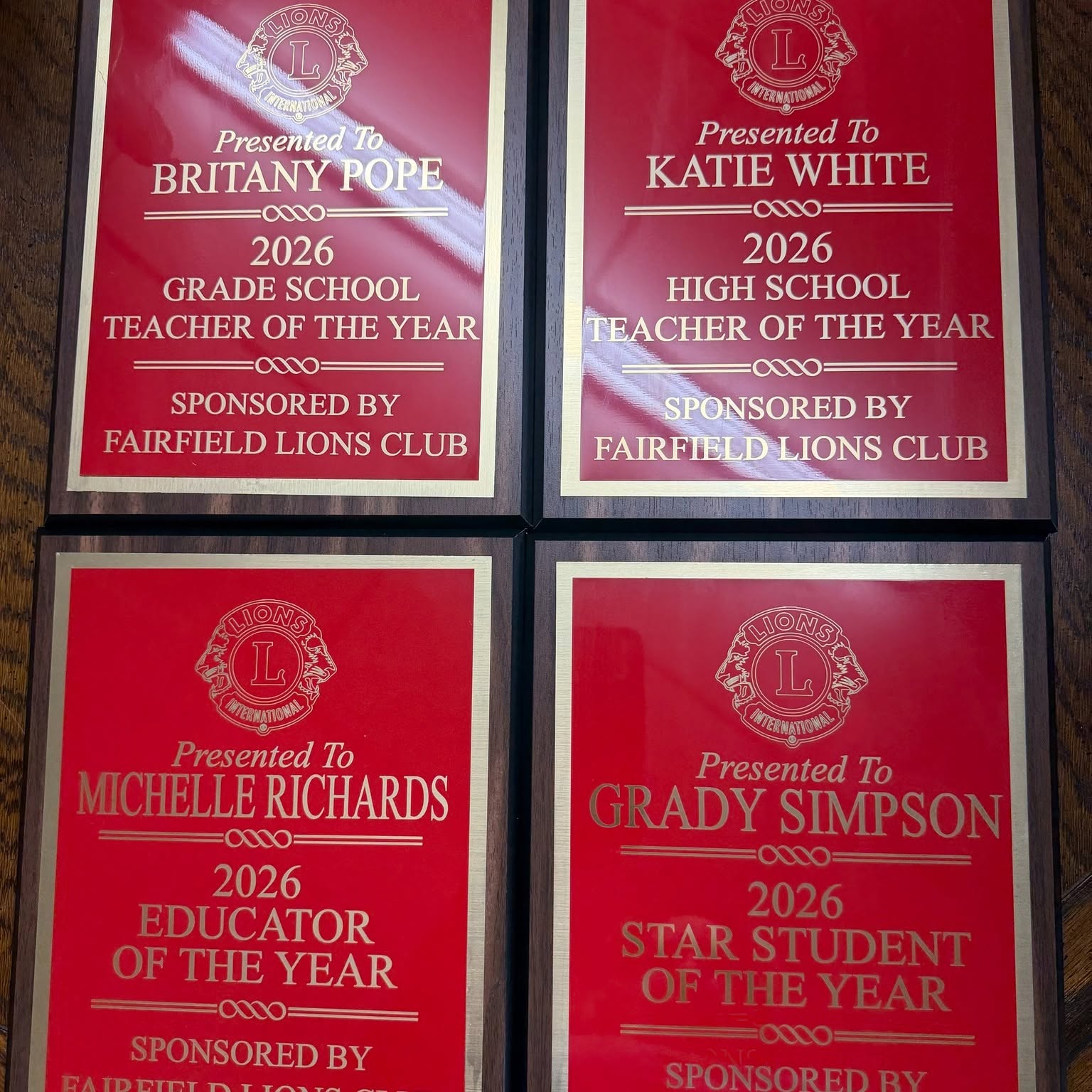 Plaques and trophies example 1