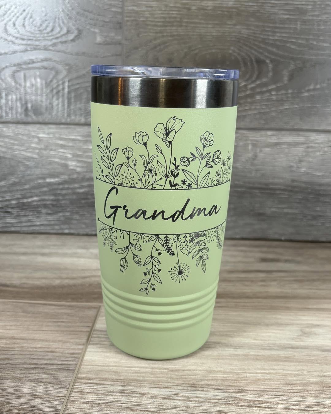 Laser engraved tumblers detail