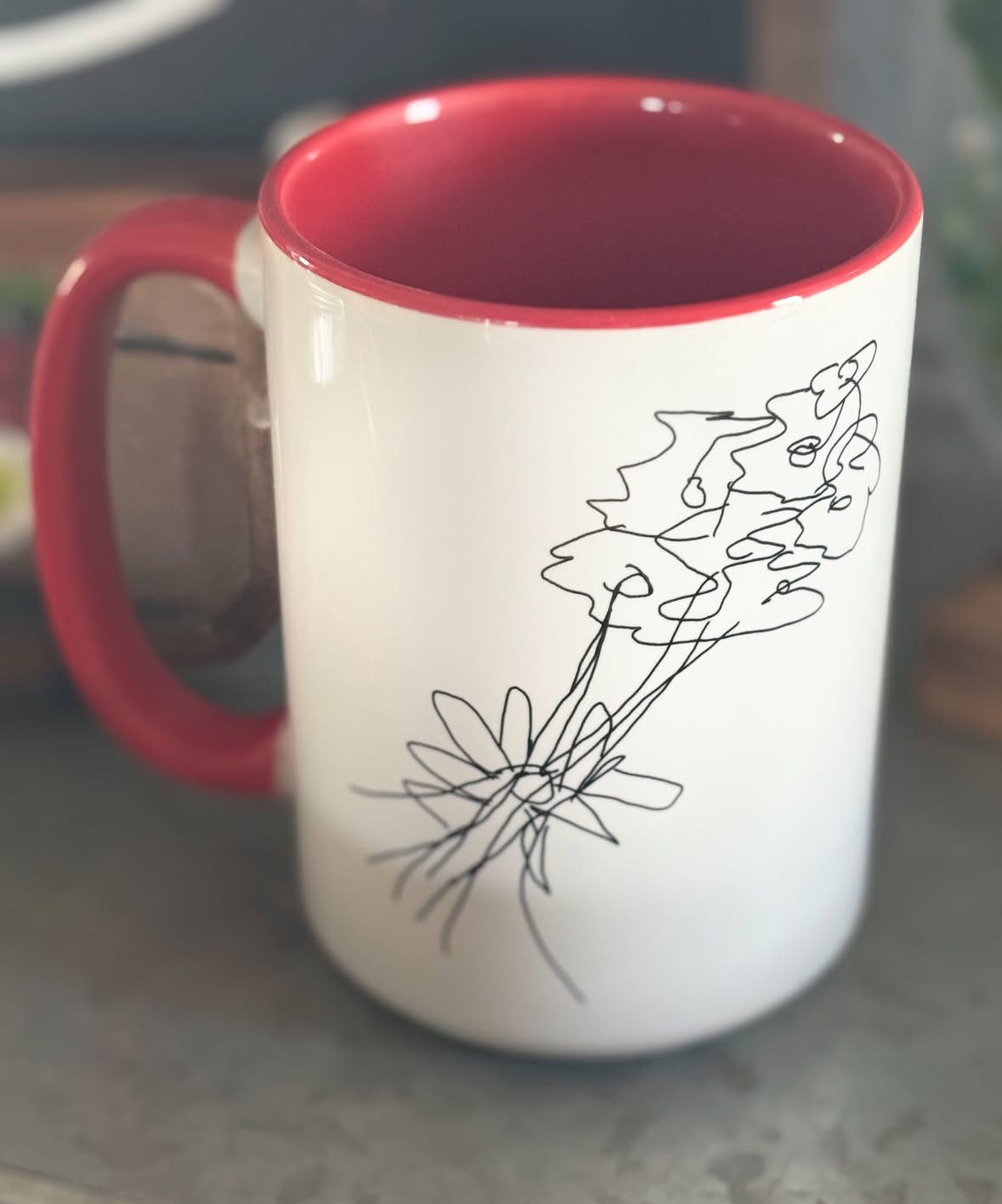 Photo mugs detail shot