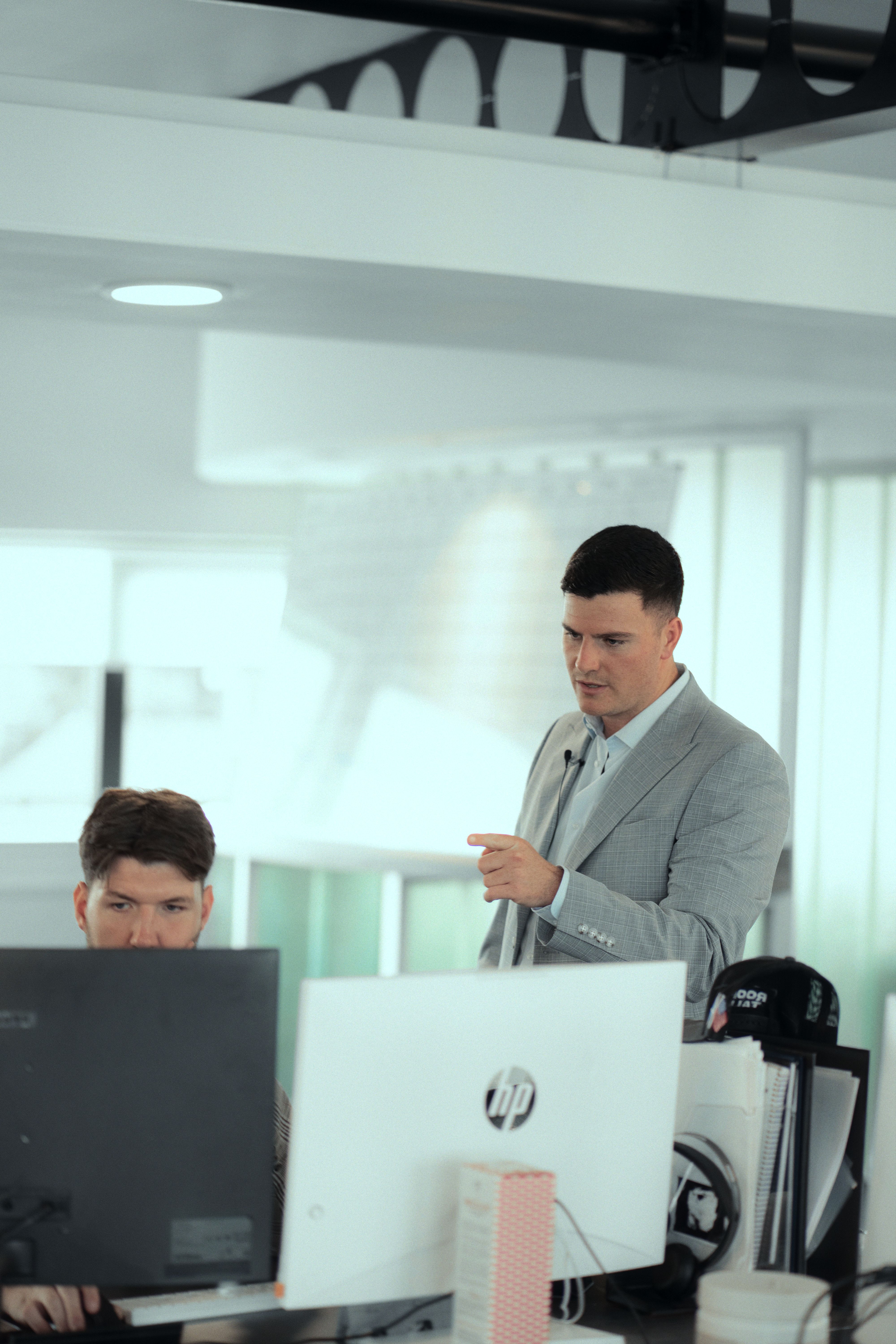 Hands-on support at desks during the workshop