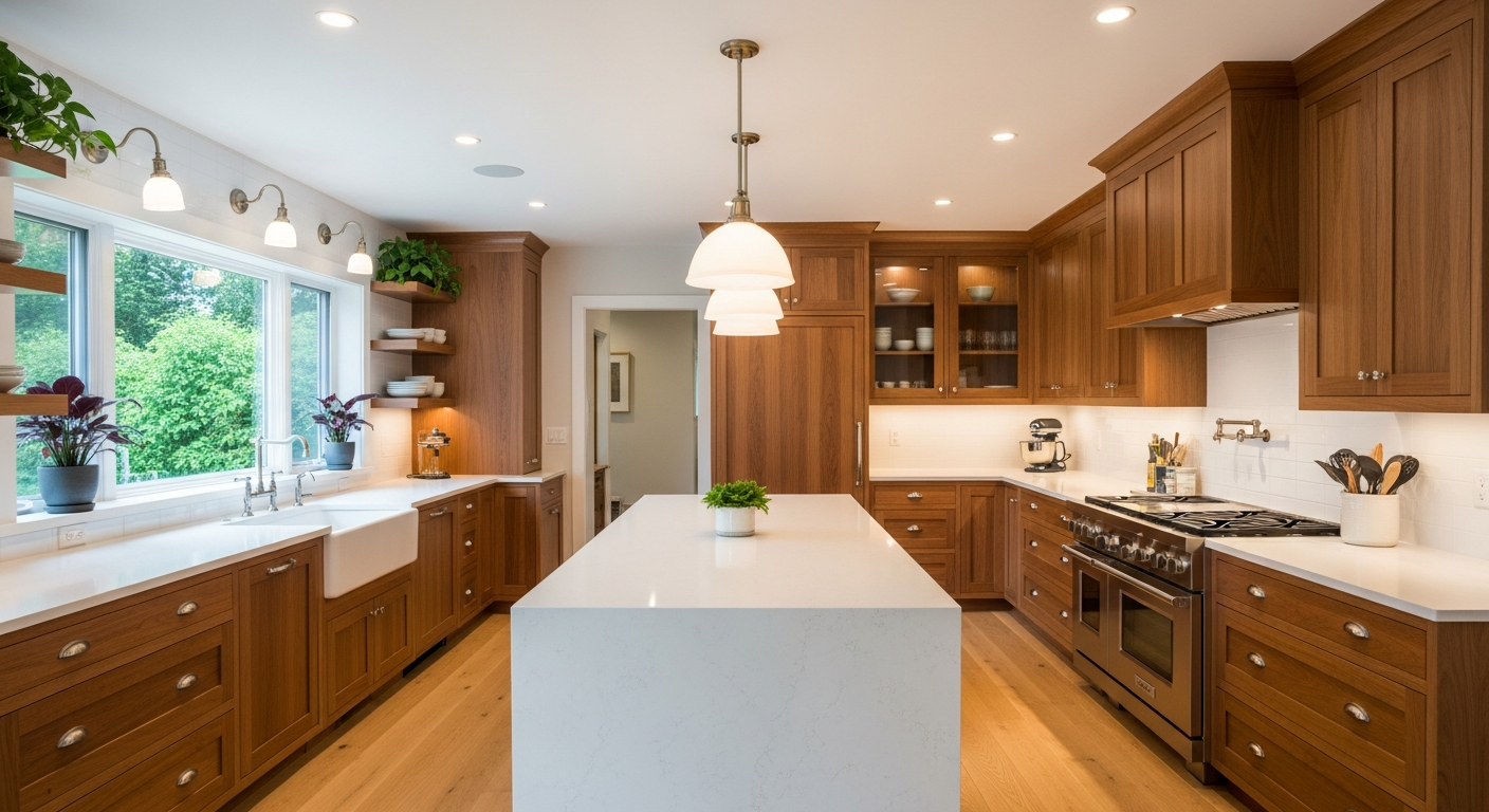 Beautiful modern kitchen remodel with Amish cabinetry