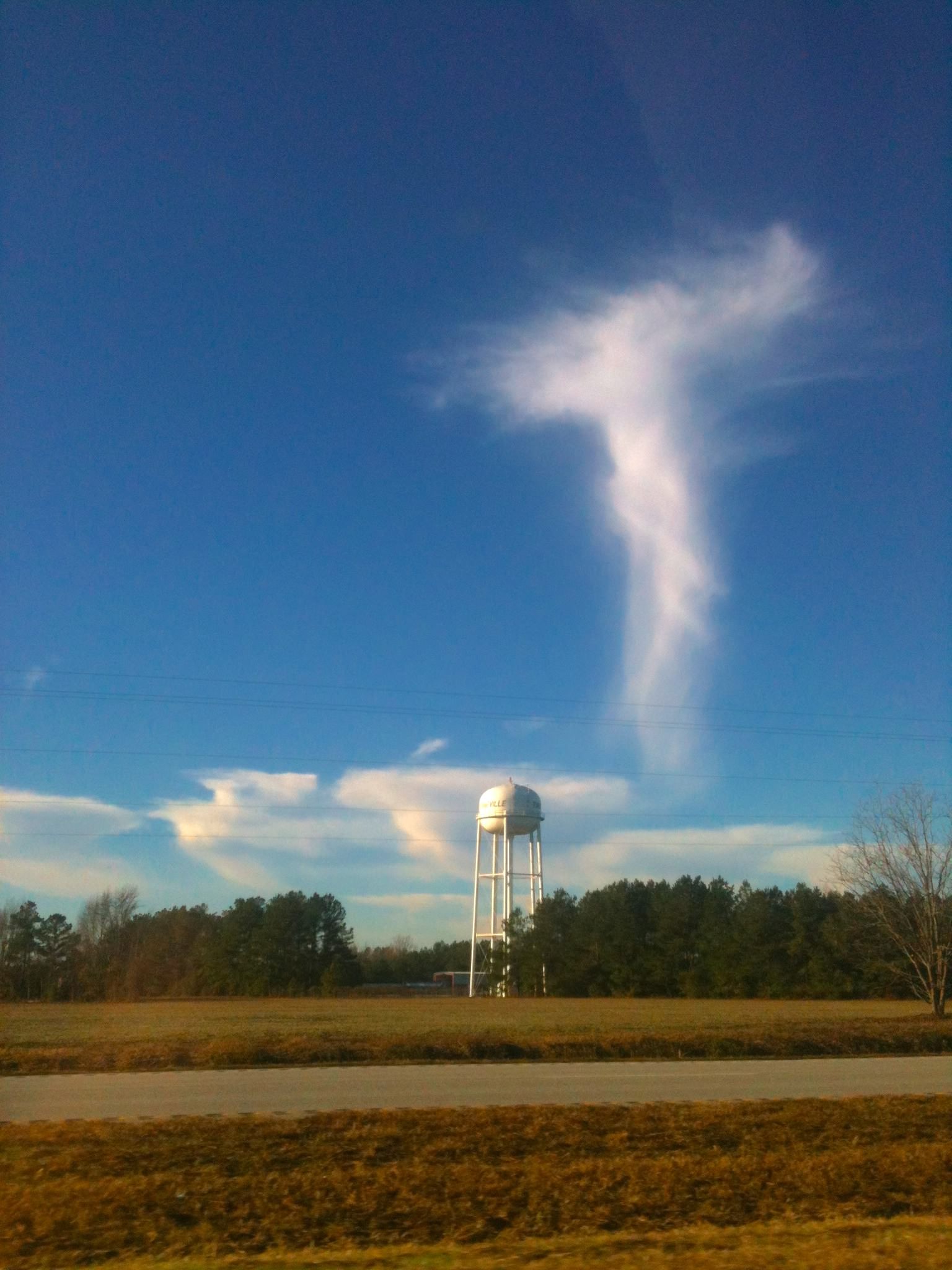 Cloud shaped like Christ on the Cross