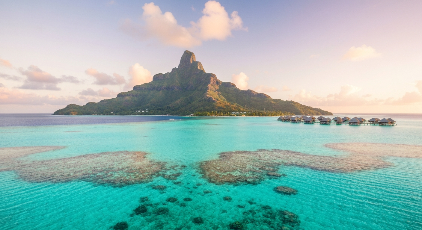 Bora Bora lagon et mont Otemanu