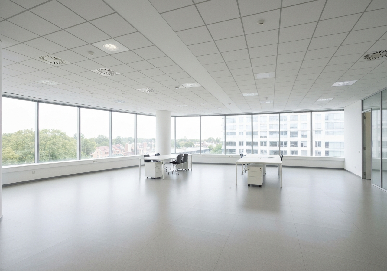 Super clean modern office building interior