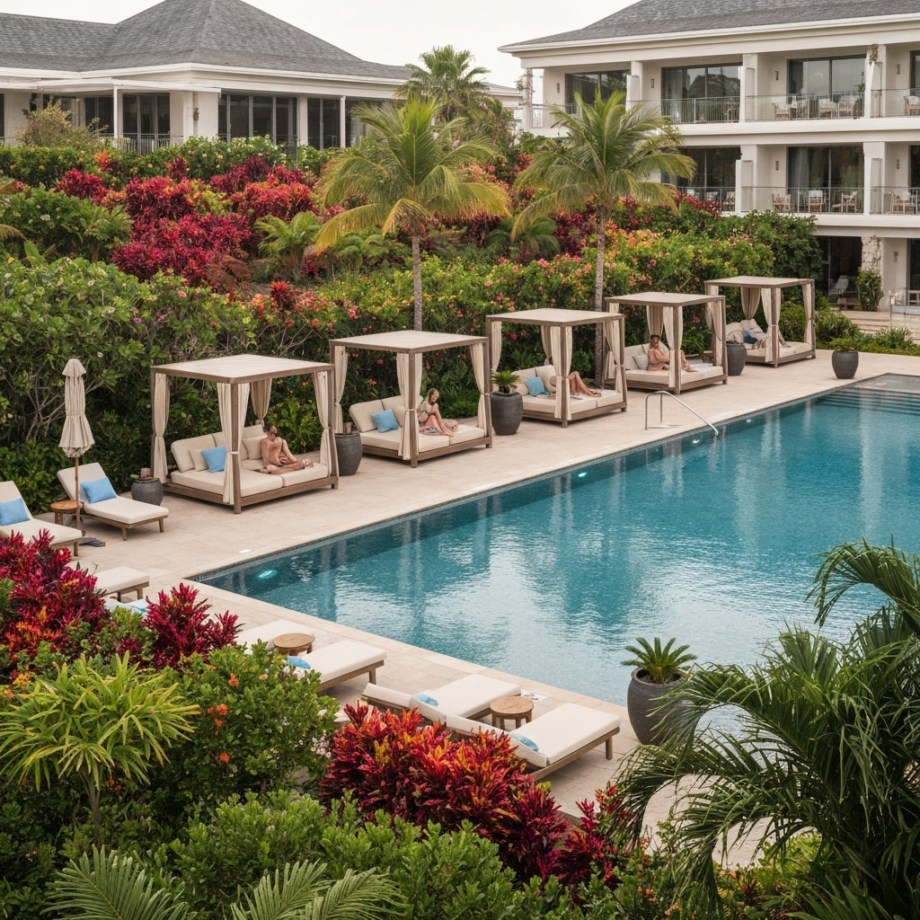 Premium luxury Caribbean resort with fine dining and villa lifestyle