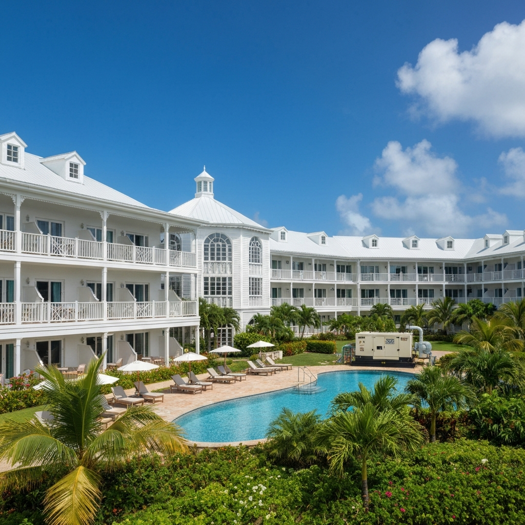 Prepared luxury Caribbean hotel with backup power