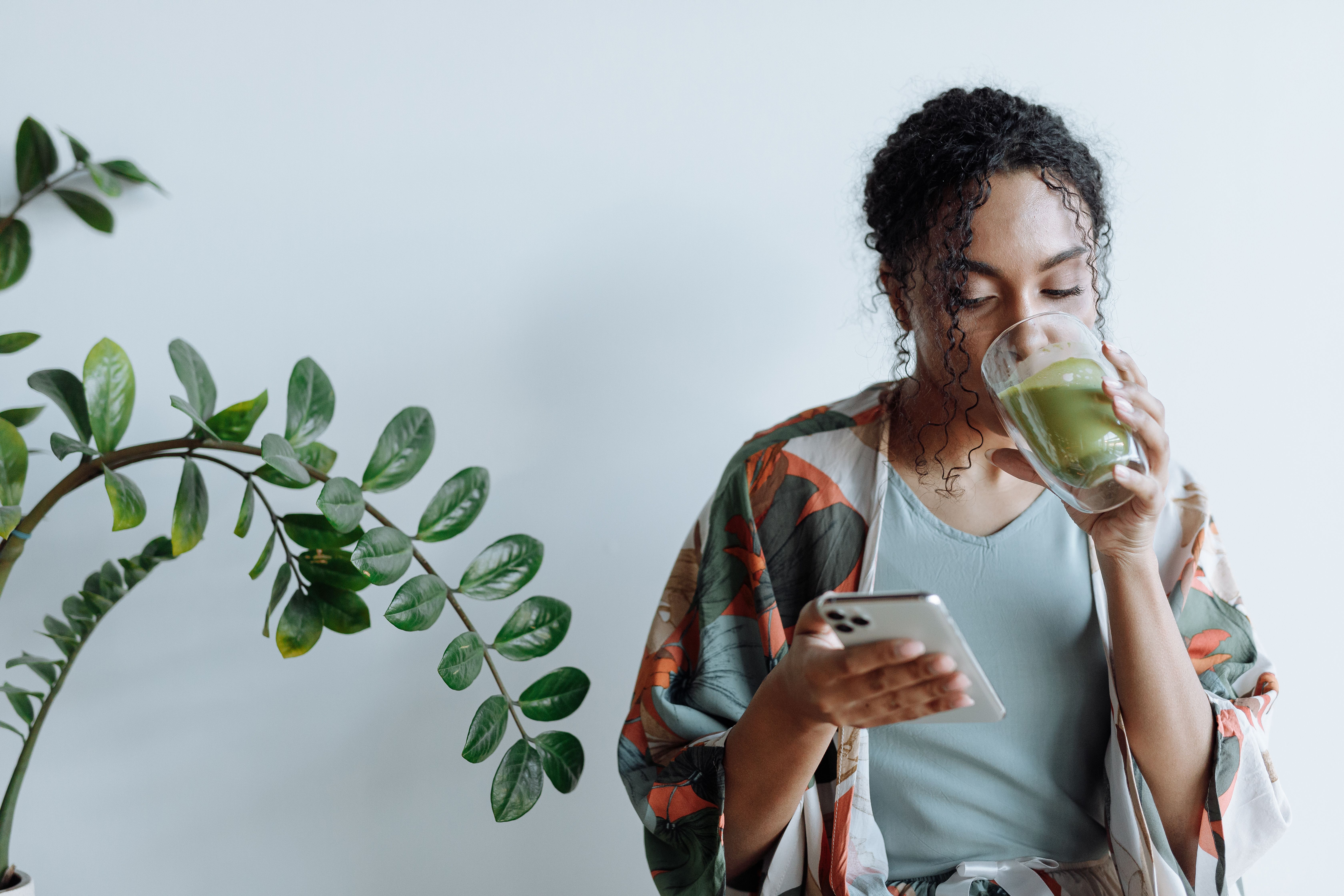 Business owner checking phone