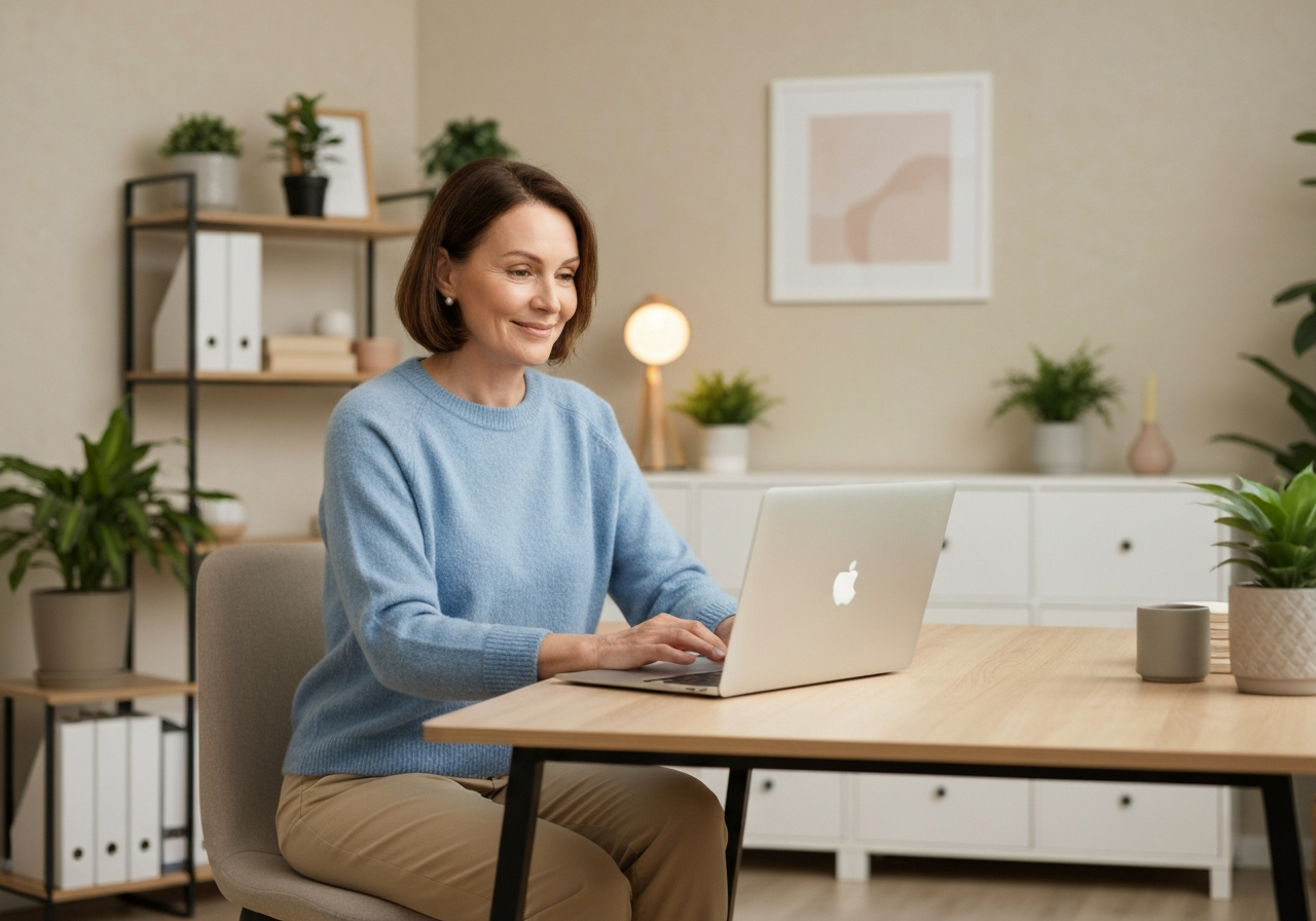 HR manager reviewing employee benefits