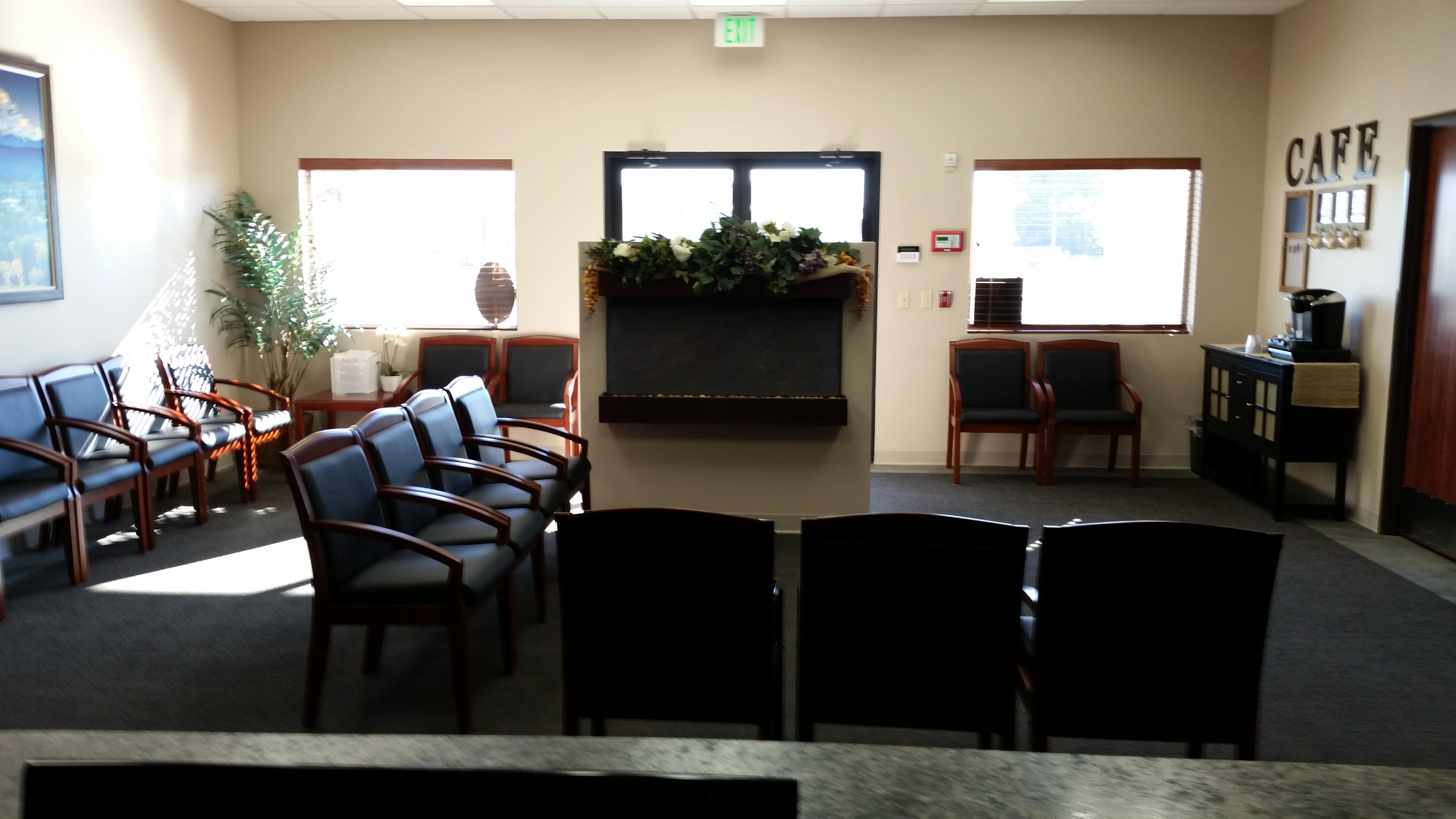 Clean medical waiting room