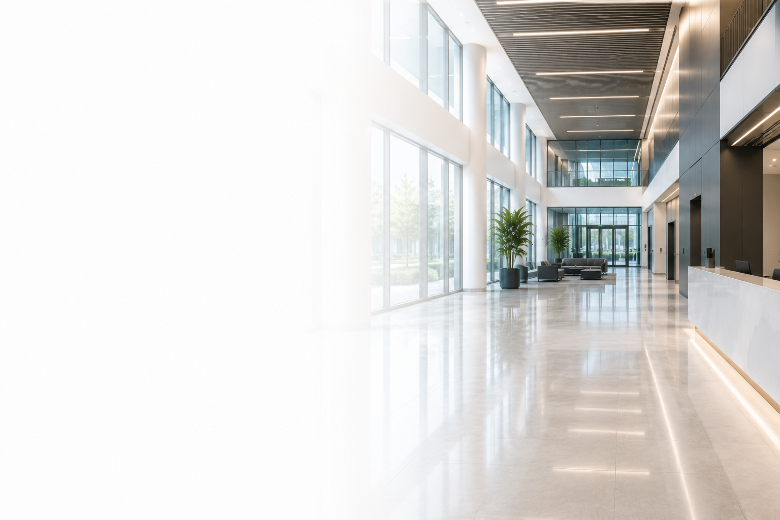 Modern office lobby