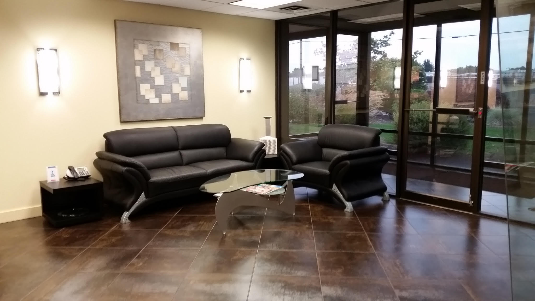 Clean professional office lobby
