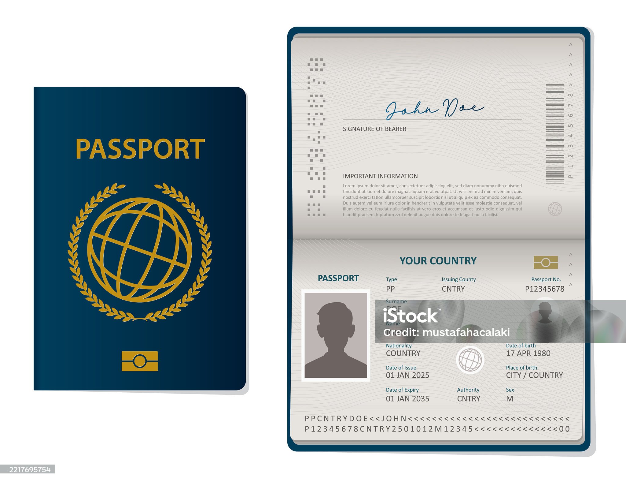 Ejemplo de pasaporte escaneado correctamente
