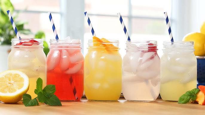 Lemonade varieties in mason jars