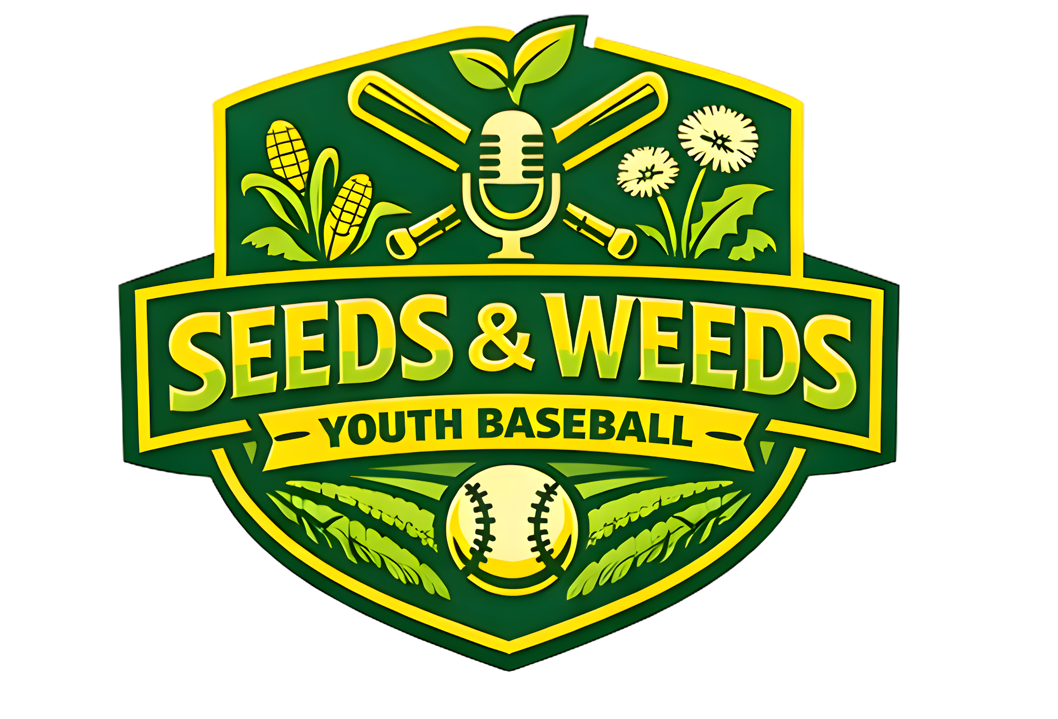 Seeds & Weeds Youth Baseball Podcast logo