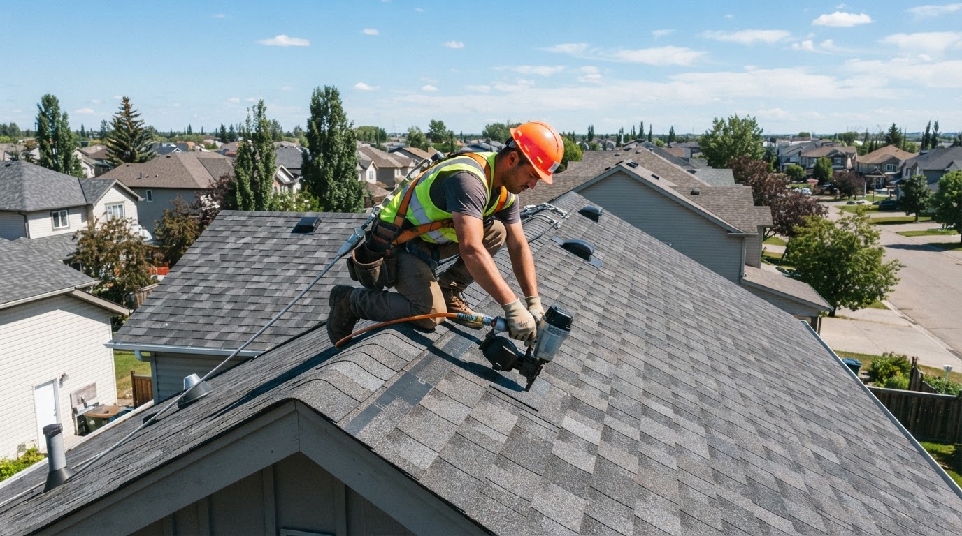 Roofing & Siding contractor at work in NYC