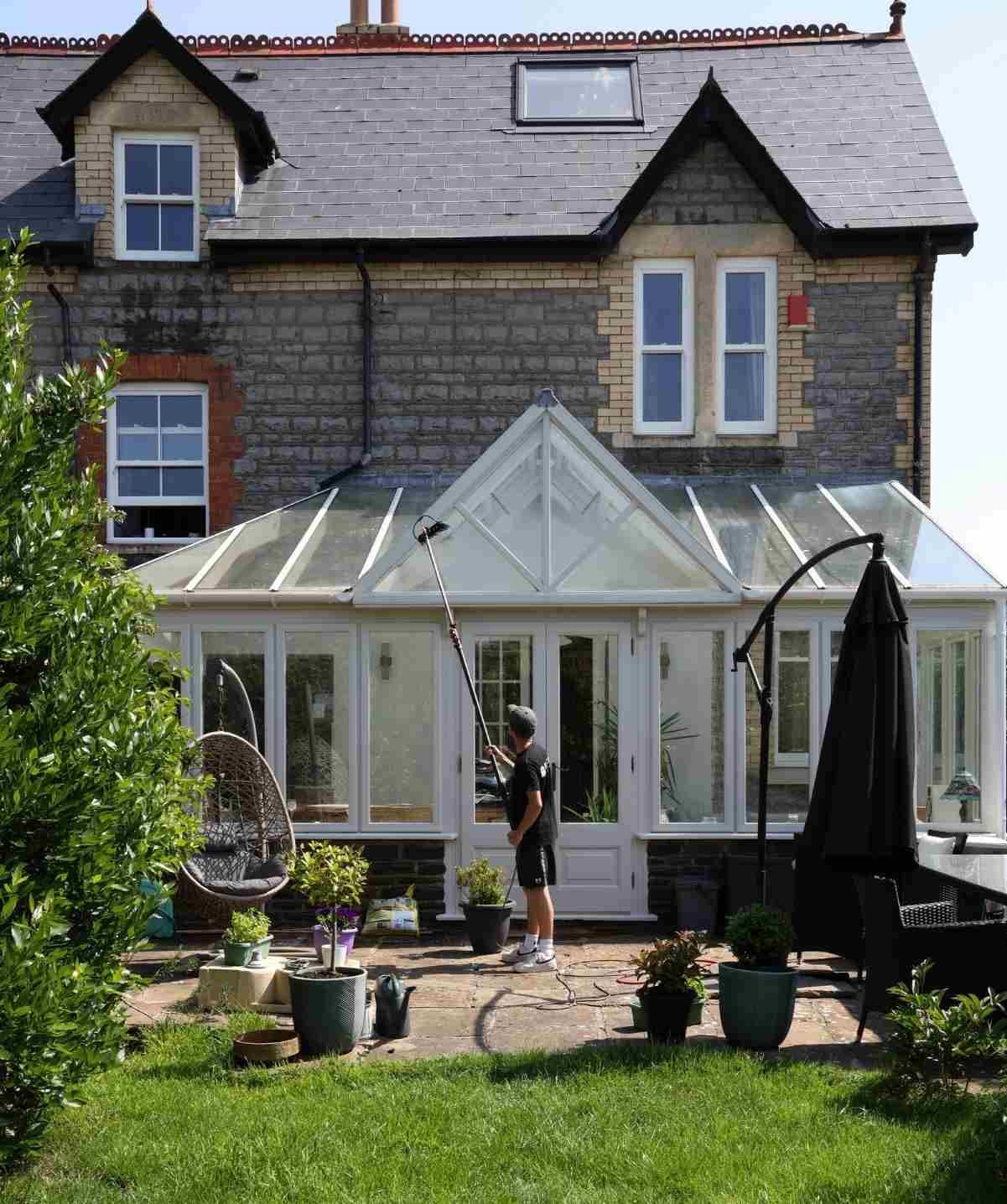 Professional window and conservatory cleaning for UK houses in Cardiff