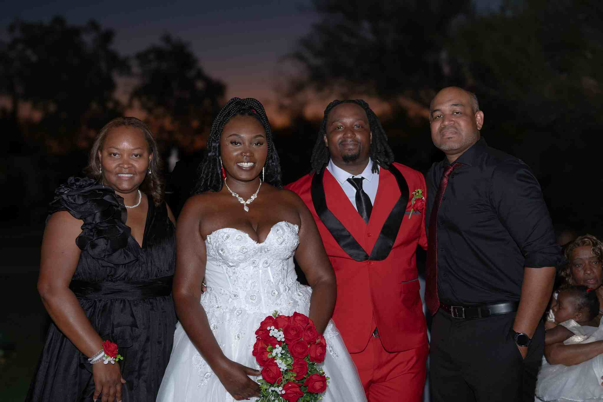 Evening Family Wedding Portrait