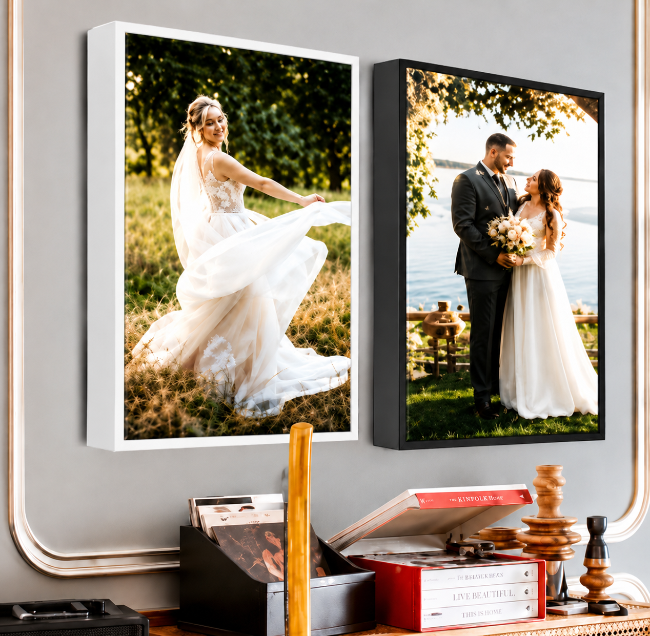 Black and White Float Frames