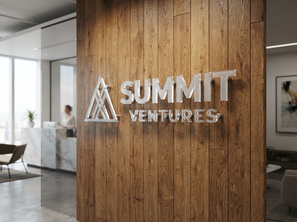 Acrylic Lobby Logo — Summit Ventures