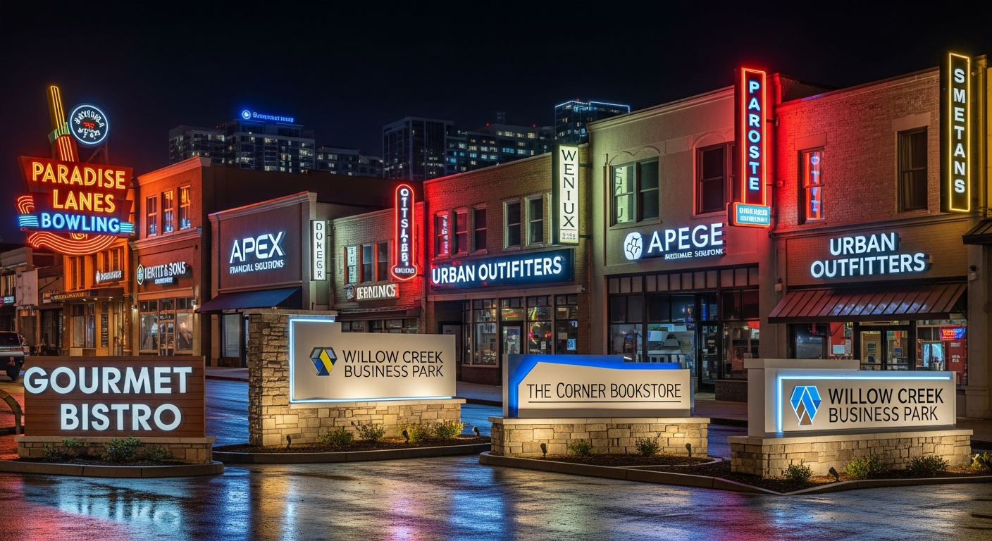 Sign types — commercial signage showcase