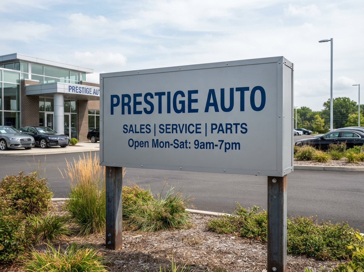 Non-Illuminated Flat Face Cabinet — Prestige Auto
