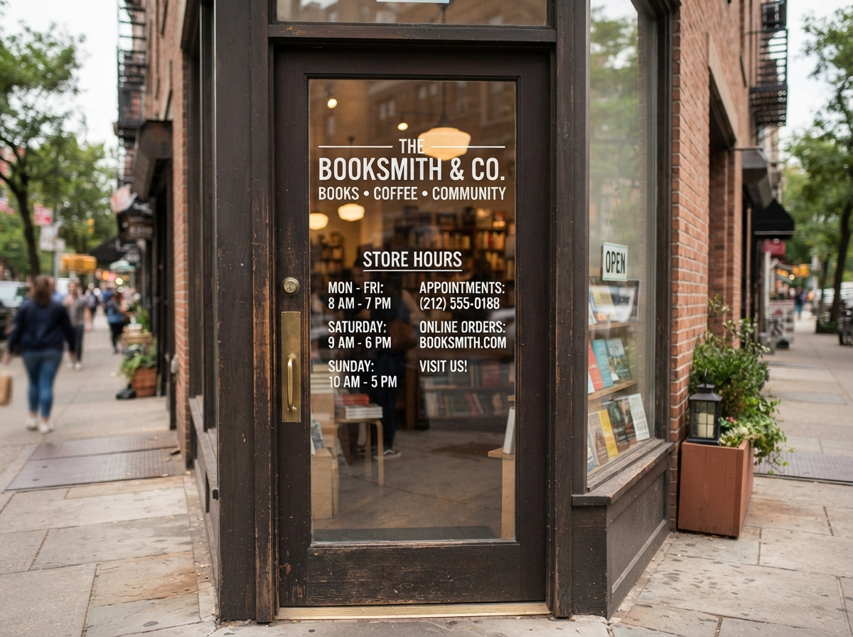 Business Title & Hours — Sycamore Hardware