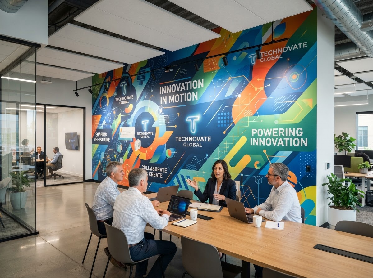 Corporate Wall Mural — Evergreen Logistics