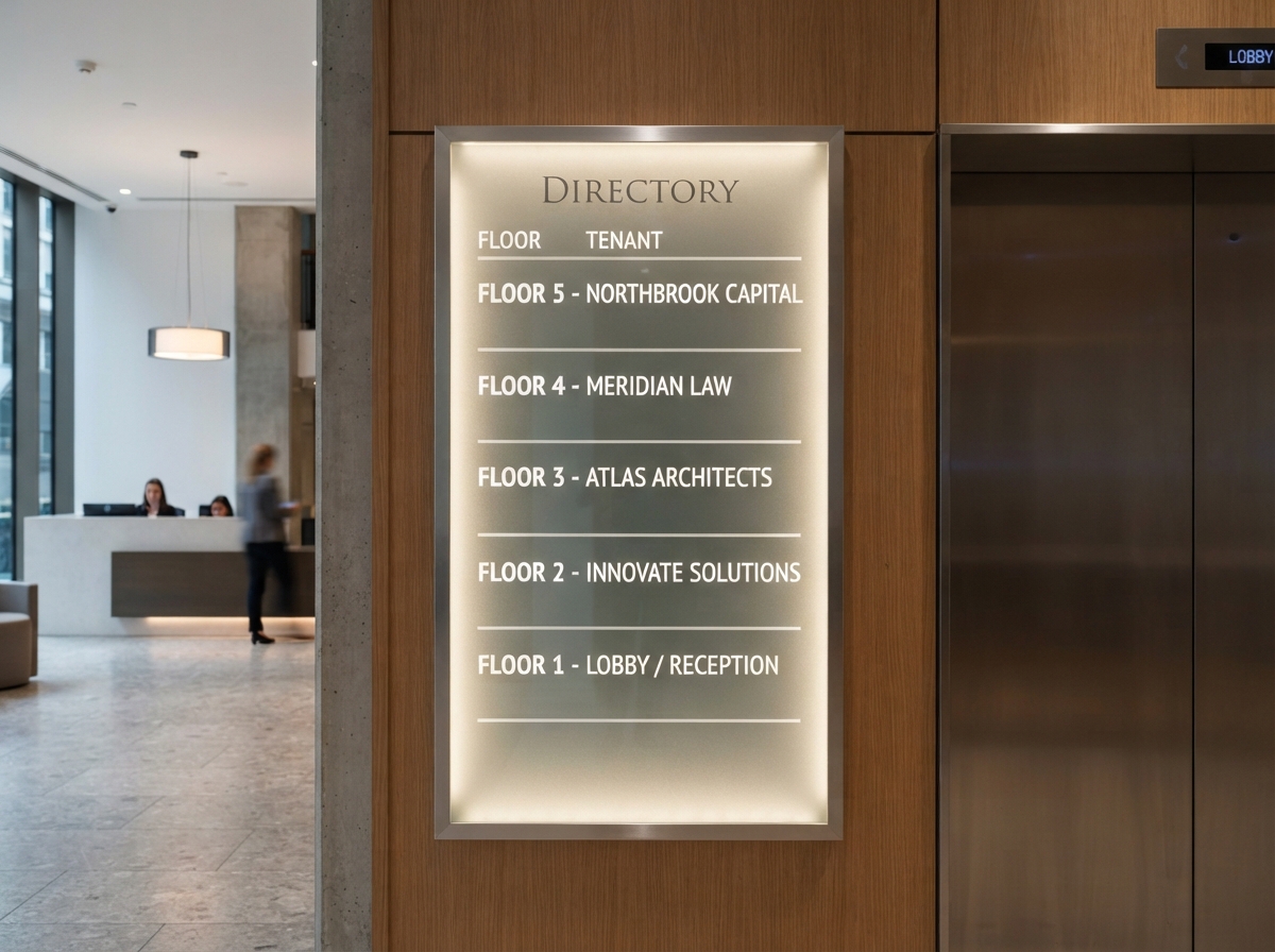 Elevator Directory — Northbrook Building