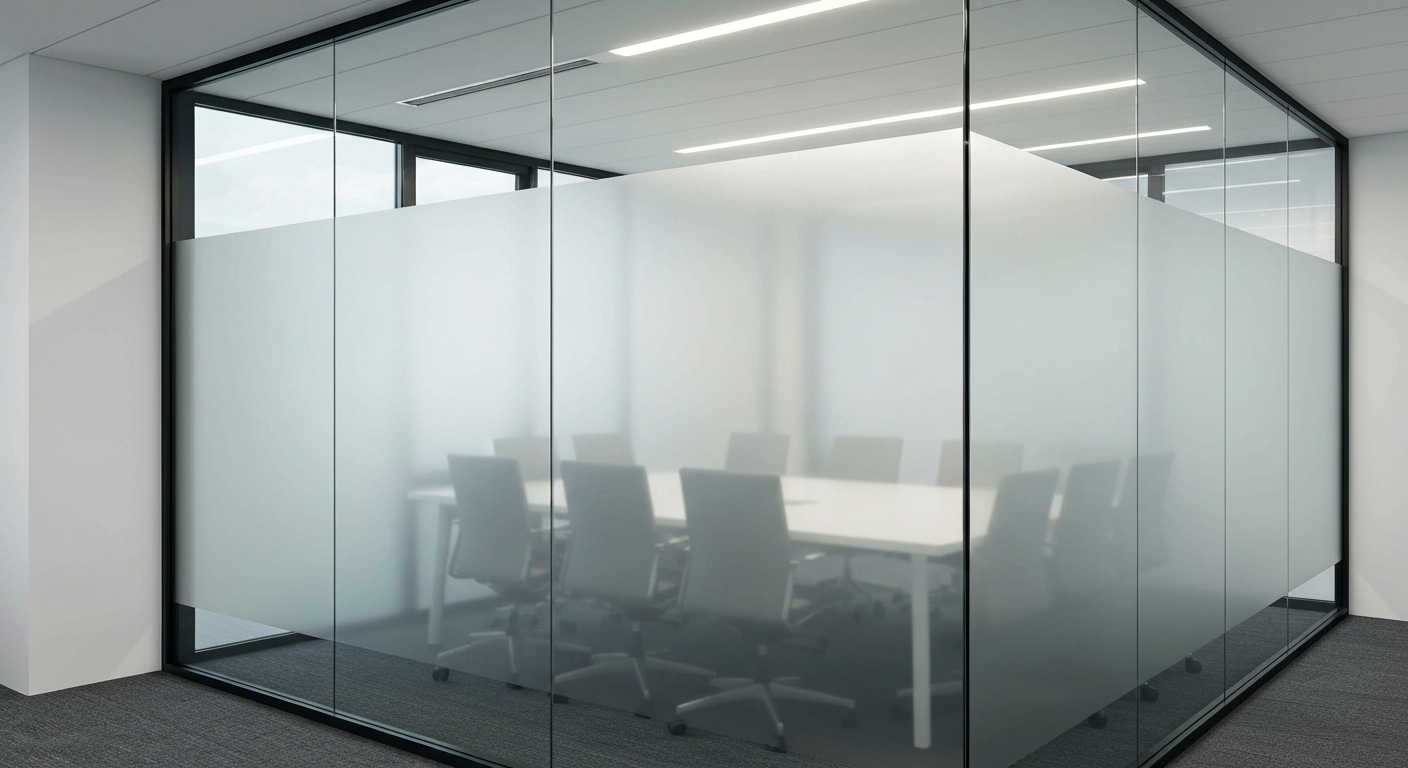Frosted Privacy Film — Larkspur Legal