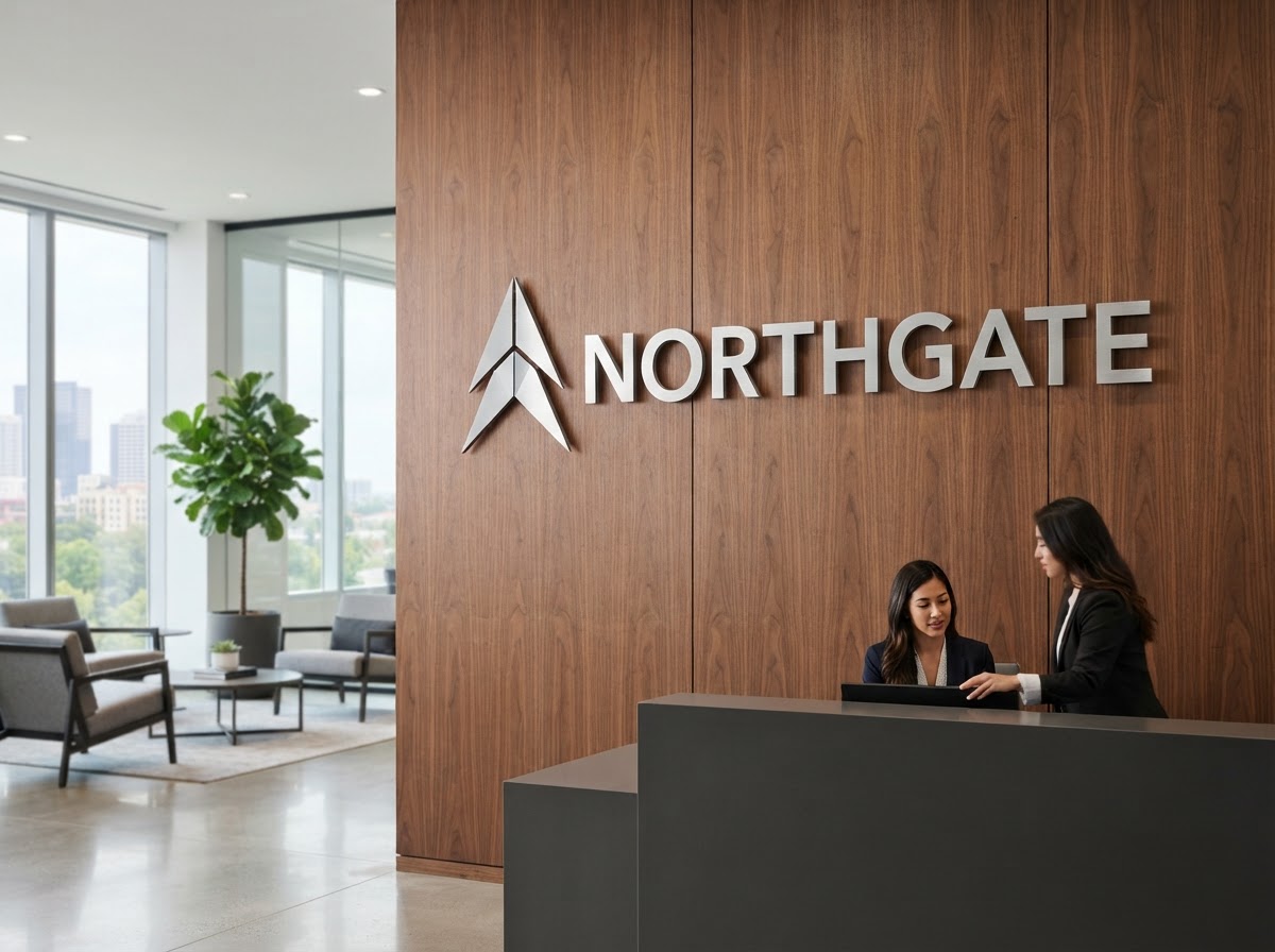 Brushed Metal Wall Logo — Northgate