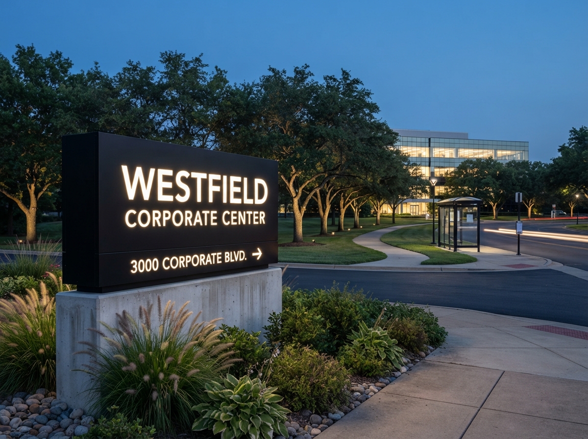 Illuminated Monument — Westfield Corporate Center