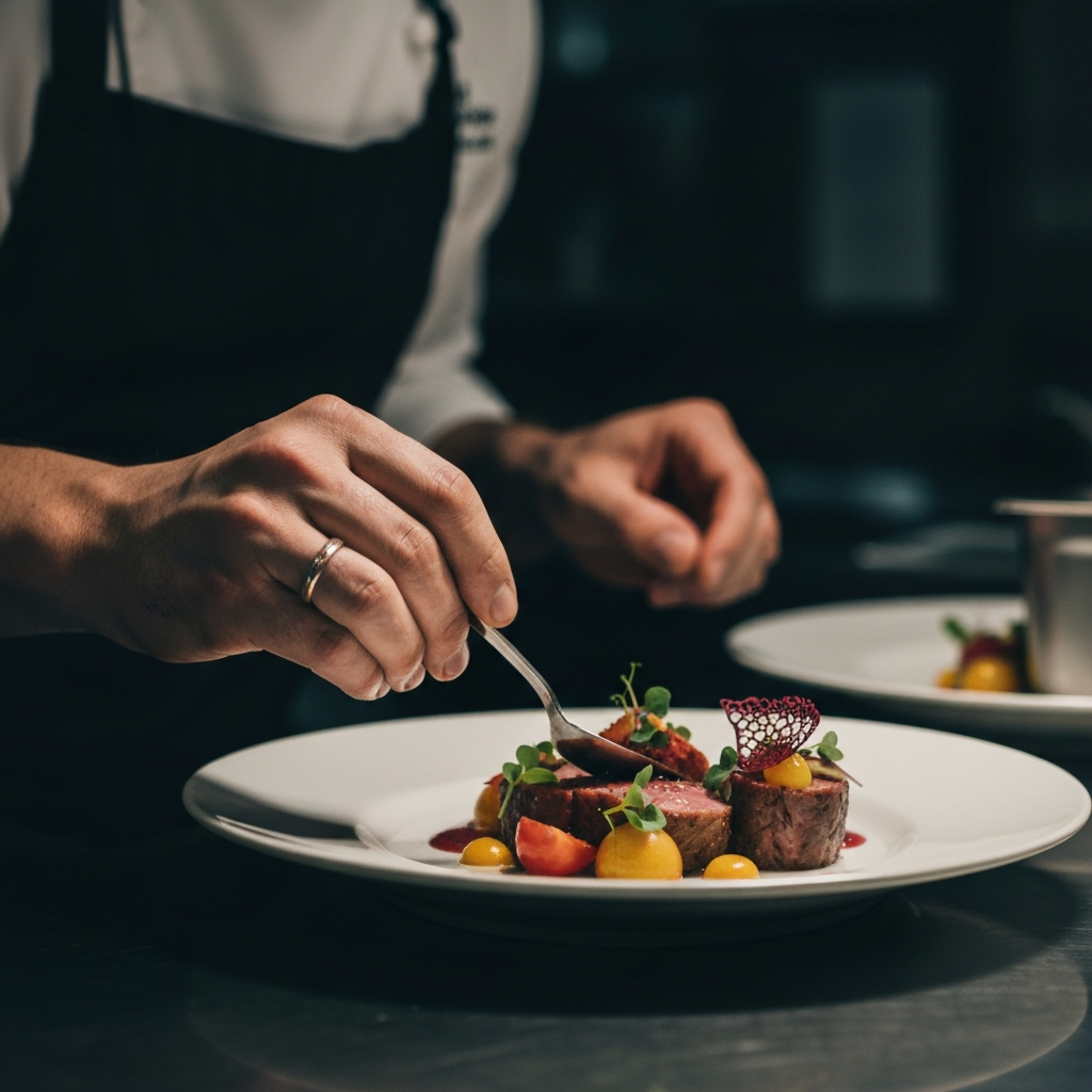 Chef preparing food