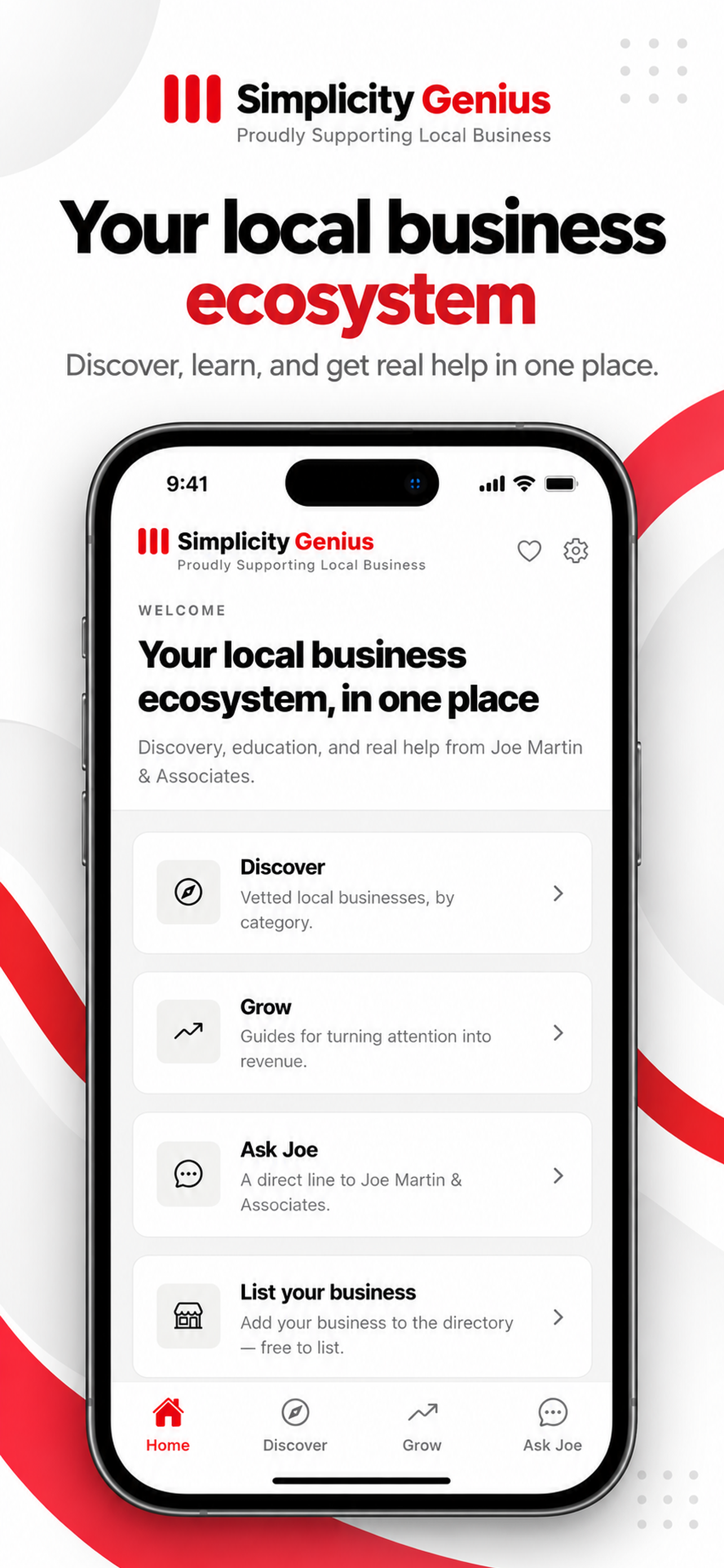 Simplicity Genius Mobile App - Real App Preview