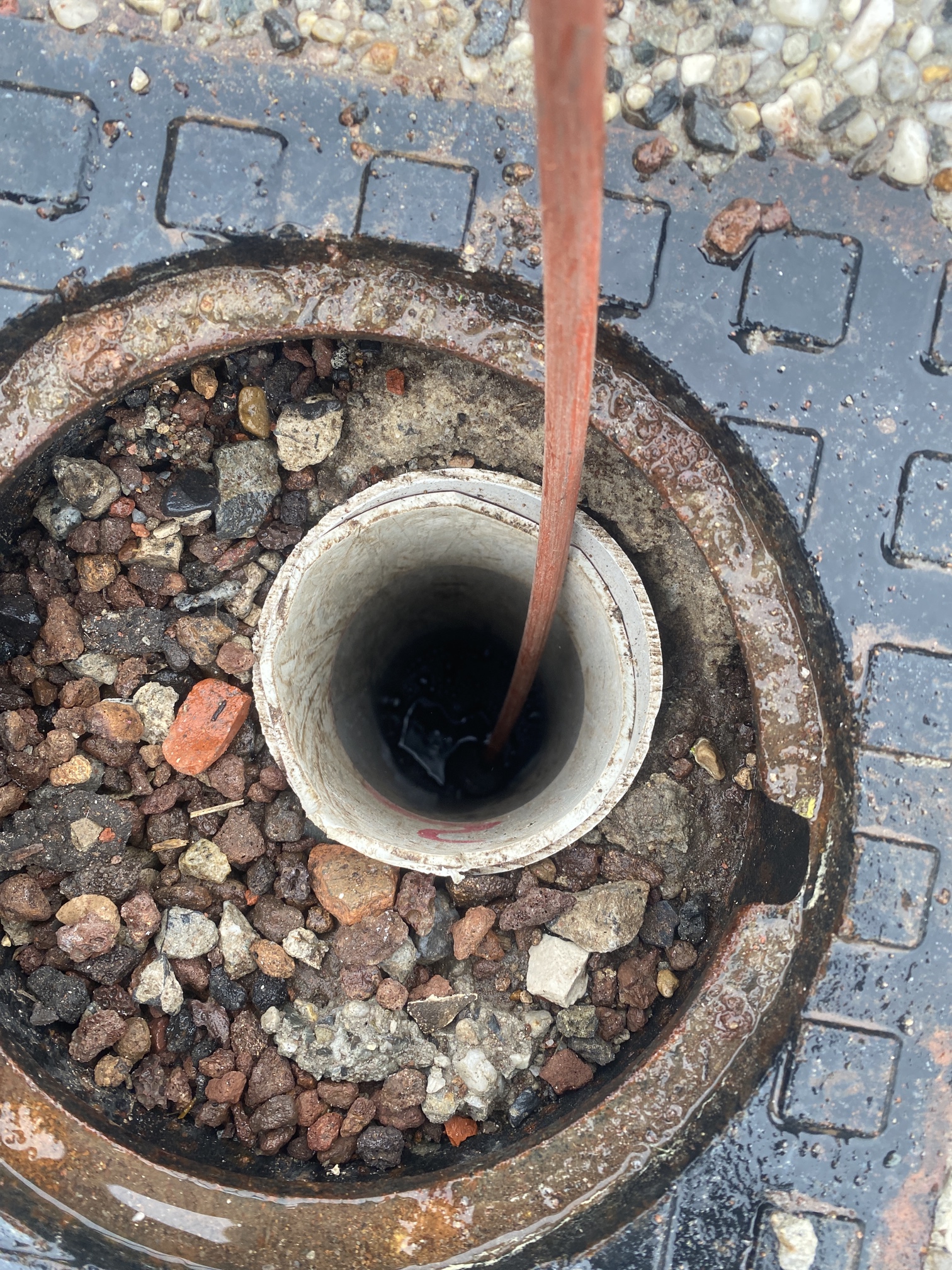 Clearing flooded drain