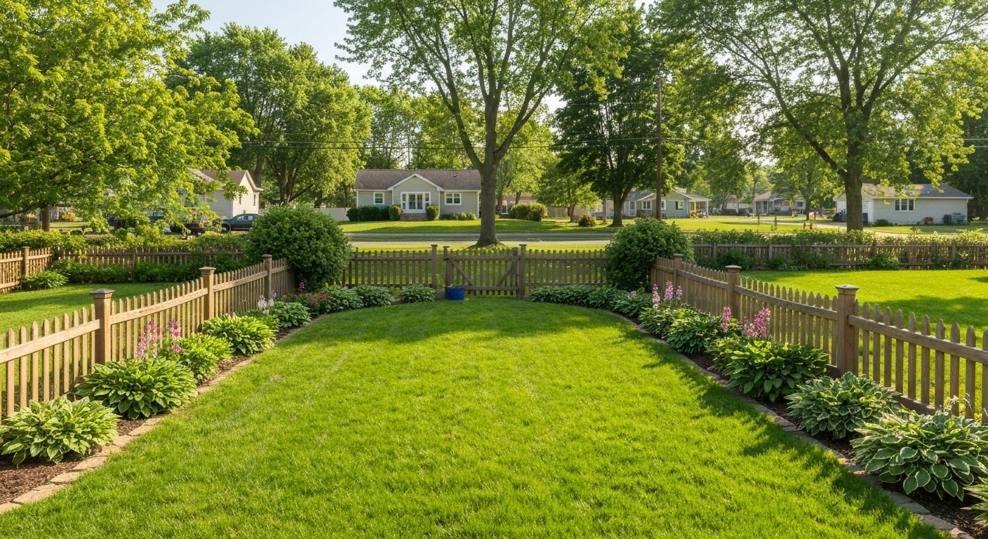 Clean backyard in Marine City, MI
