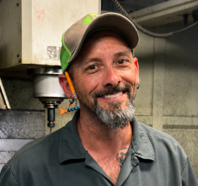 Corey M. Kaiser on the shop floor