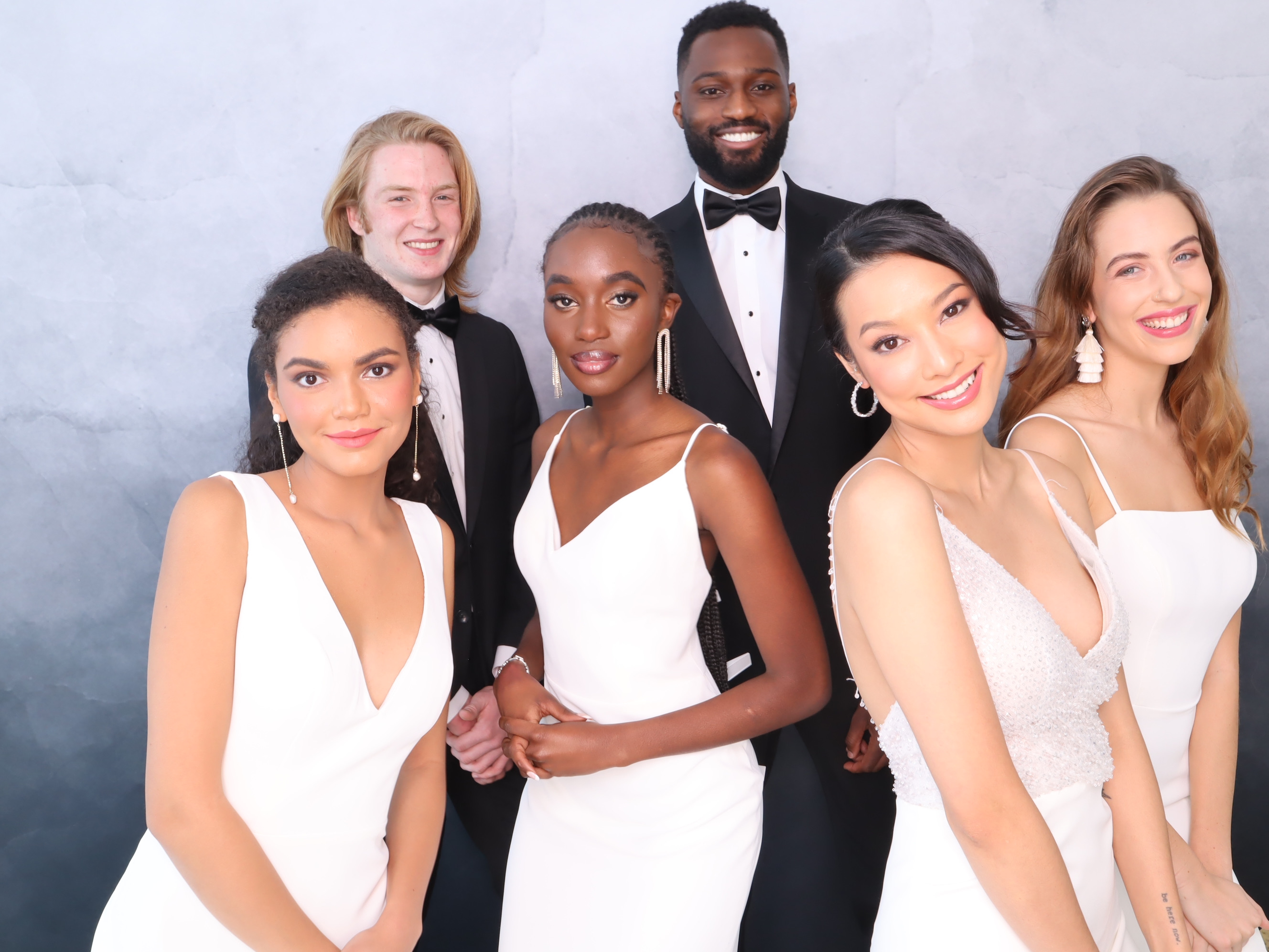 Formal group at a premium photo booth