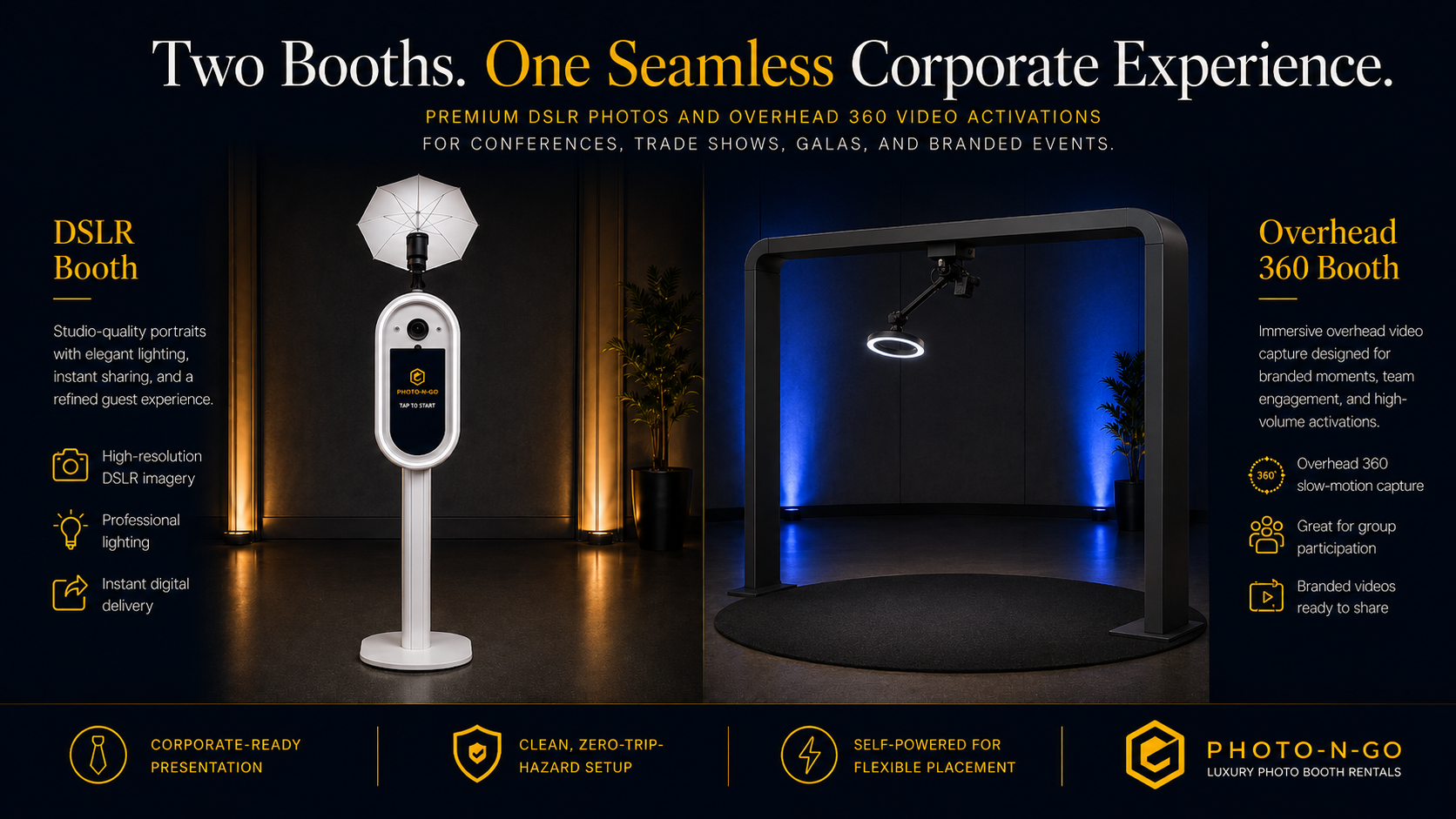 Photo-N-Go professional setup at a large corporate event