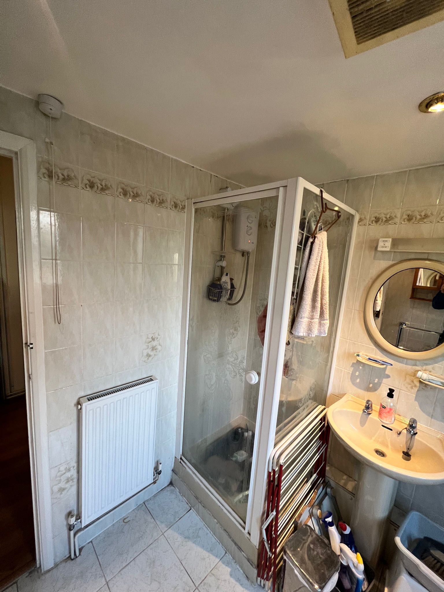 Bathroom plumbing before upgrade