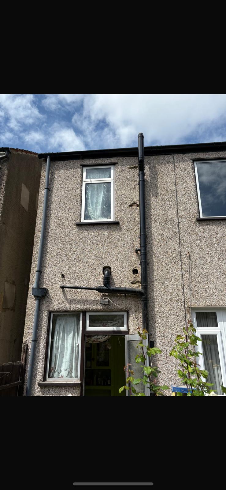 External drainage pipework on residential property