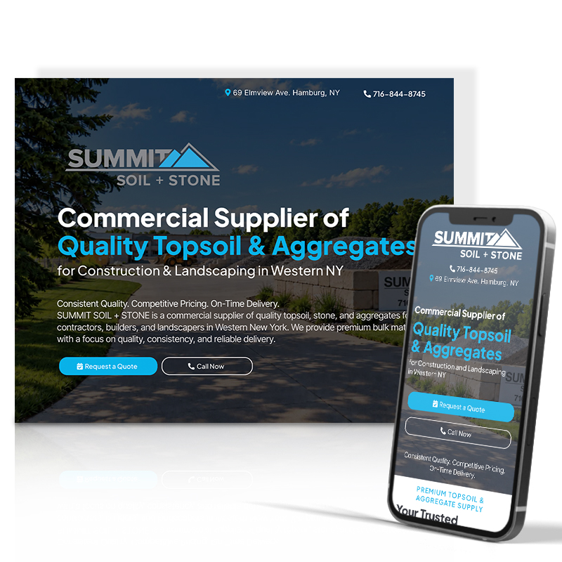 Summit Soil + Stone website design