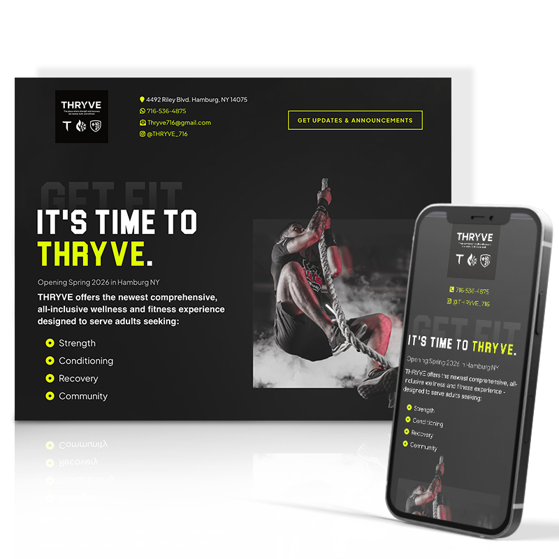 THRYVE 716 website design